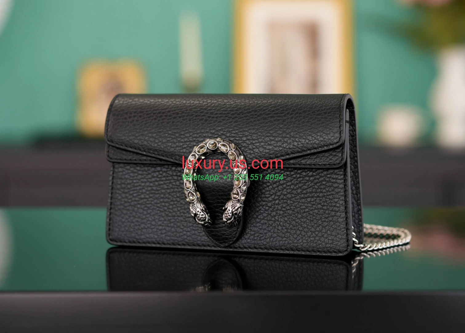 GUCCI Dionysus G400249 Black Diamond Buckle 16.5cm 16.5x10x4 cm Black - Replica Bag high-quality replicas, exquisite design, perfect details. GUCCI Dionysus G400249 Black Diamond Buckle 16.5cm 16.5x10x4 cm Black - Replica Bag high-quality replicas, exquisite design, perfect details.