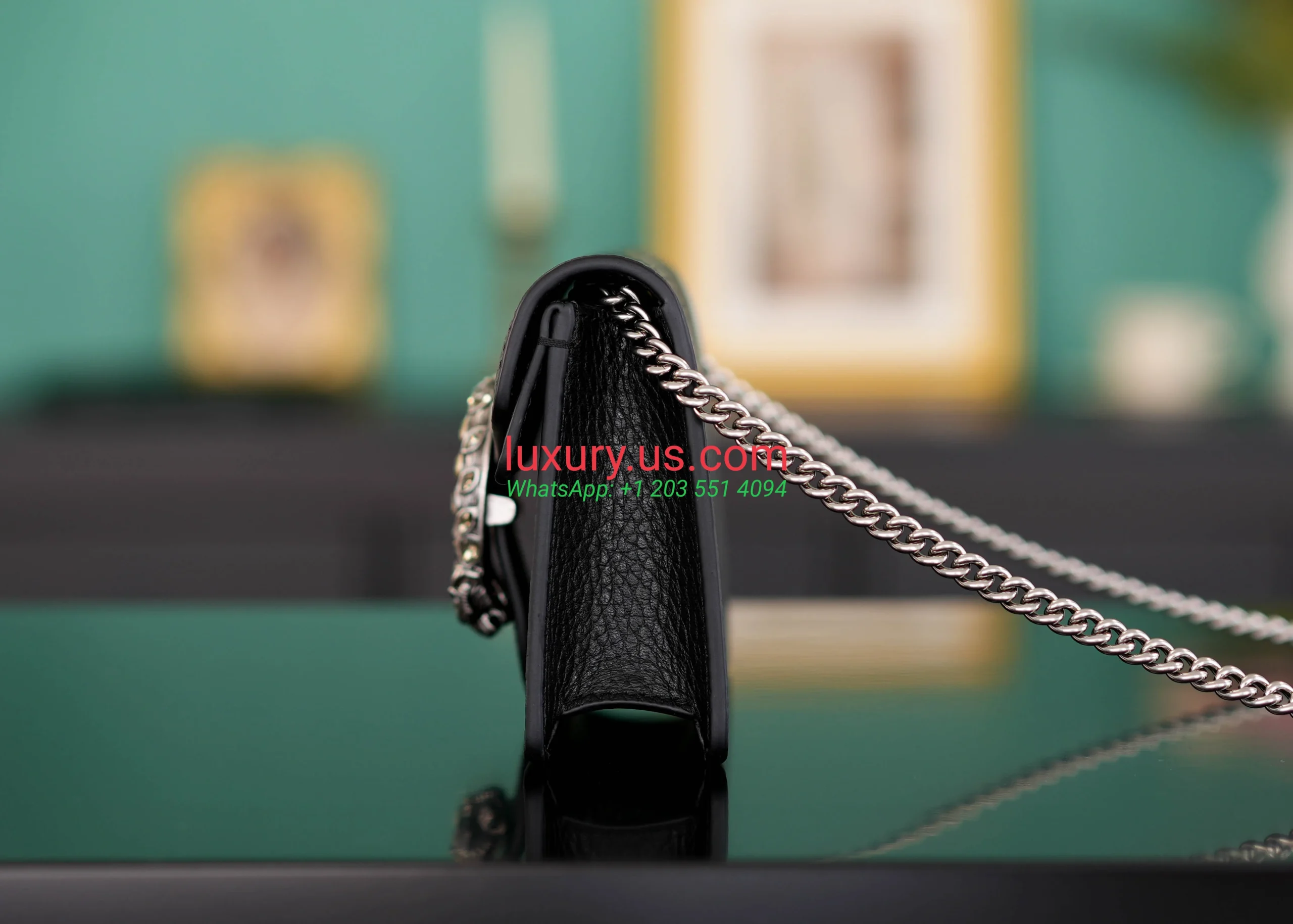 GUCCI Dionysus G400249 Black Diamond Buckle 16.5cm 16.5x10x4 cm Black - Replica Bag high-quality replicas, exquisite design, perfect details. GUCCI Dionysus G400249 Black Diamond Buckle 16.5cm 16.5x10x4 cm Black - Replica Bag high-quality replicas, exquisite design, perfect details.