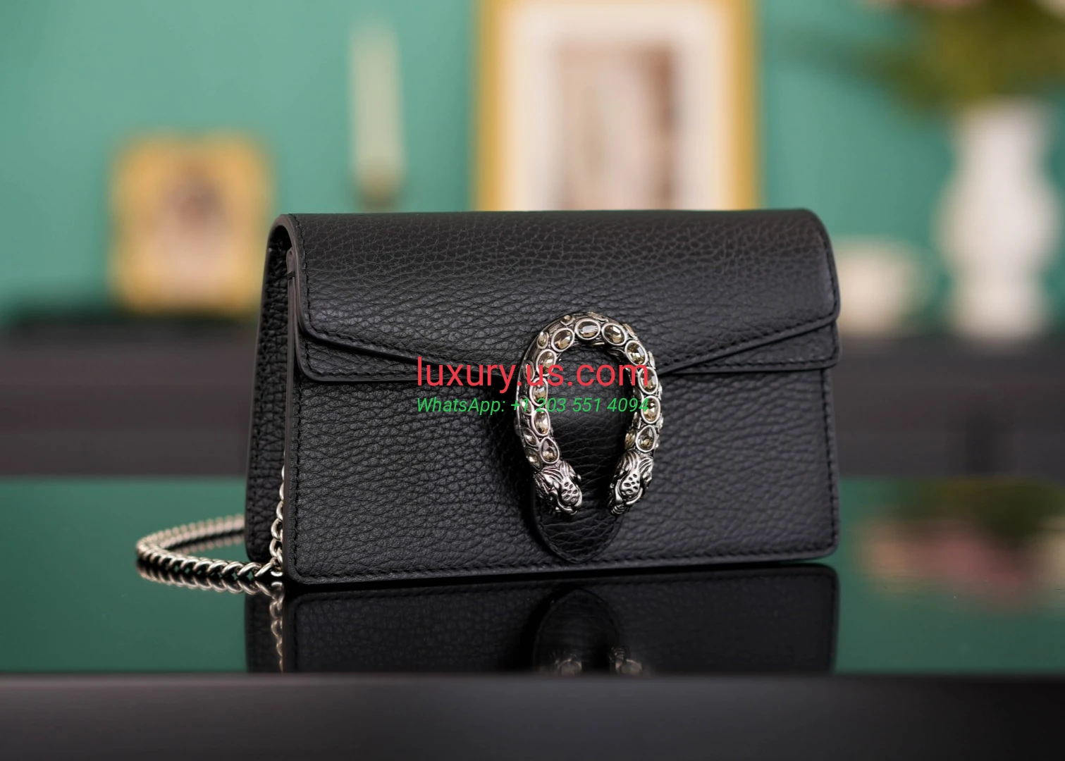 GUCCI Dionysus G400249 Black Diamond Buckle 16.5cm 16.5x10x4 cm Black - Replica Bag high-quality replicas, exquisite design, perfect details. GUCCI Dionysus G400249 Black Diamond Buckle 16.5cm 16.5x10x4 cm Black - Replica Bag high-quality replicas, exquisite design, perfect details.