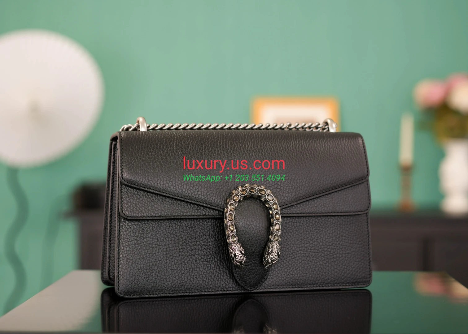GUCCI Dionysus G400249 Black Diamond Buckle28cm 28x17x9 cm Black - Replica Bag high-quality replicas, exquisite design, perfect details. GUCCI Dionysus G400249 Black Diamond Buckle28cm 28x17x9 cm Black - Replica Bag high-quality replicas, exquisite design, perfect details.