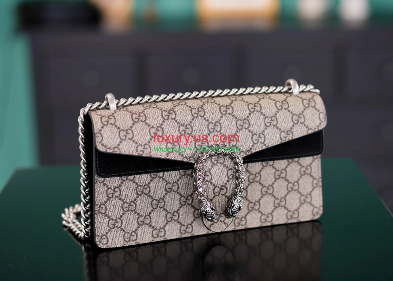 GUCCI Dionysus G400249 Diamond Buckle Black 25cm 25x13x7cm Black - Replica Bag high-quality replicas, exquisite design, perfect details. GUCCI Dionysus G400249 Diamond Buckle Black 25cm 25x13x7cm Black - Replica Bag high-quality replicas, exquisite design, perfect details.