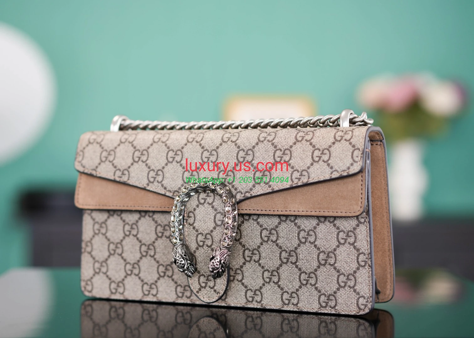 GUCCI Dionysus G400249 Diamond Buckle Khaki 25cm 25x13x7cm Khaki - Replica Bag high-quality replicas, exquisite design, perfect details. GUCCI Dionysus G400249 Diamond Buckle Khaki 25cm 25x13x7cm Khaki - Replica Bag high-quality replicas, exquisite design, perfect details.