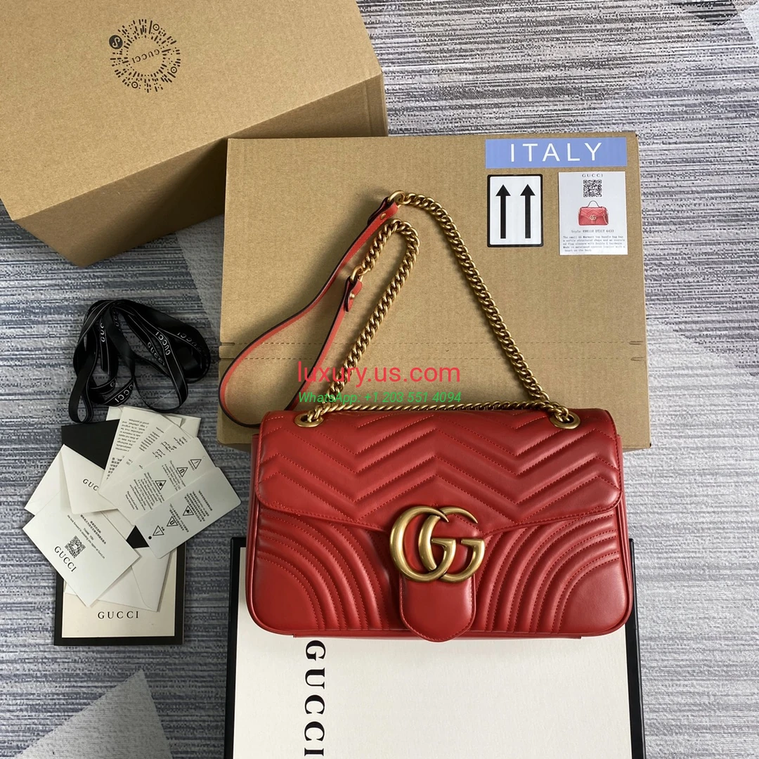 GUCCI GG Marmont G443496 Red 31cm 31x19x7 cm - Replica Bag high-quality replicas, exquisite design, perfect details. GUCCI GG Marmont G443496 Red 31cm 31x19x7 cm - Replica Bag high-quality replicas, exquisite design, perfect details.