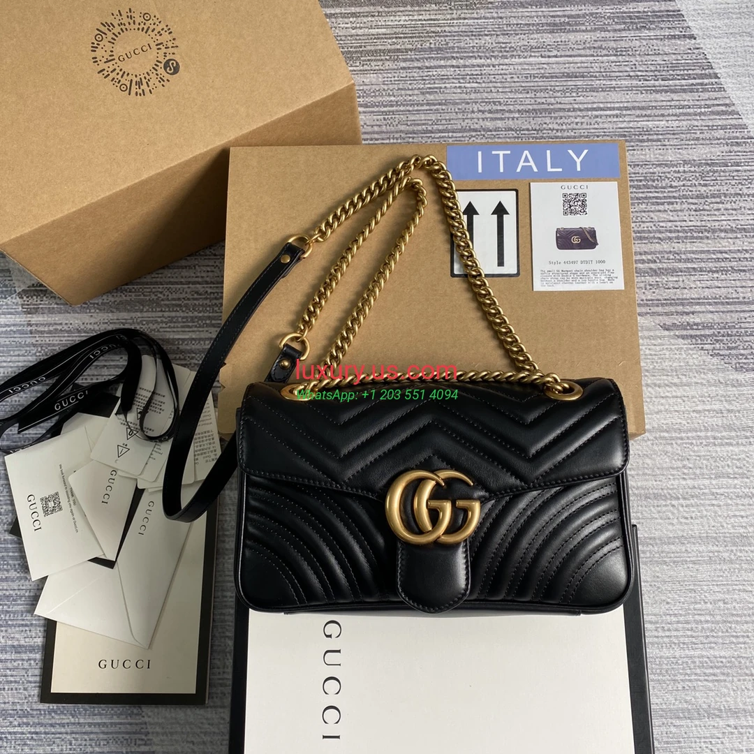 GUCCI GG Marmont G443497 Black 26cm 26x15x7 cm - Replica Bag high-quality replicas, exquisite design, perfect details. GUCCI GG Marmont G443497 Black 26cm 26x15x7 cm - Replica Bag high-quality replicas, exquisite design, perfect details.