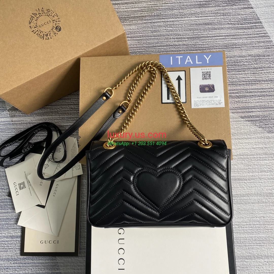 GUCCI GG Marmont G443497 Black 26cm 26x15x7 cm - Replica Bag high-quality replicas, exquisite design, perfect details. GUCCI GG Marmont G443497 Black 26cm 26x15x7 cm - Replica Bag high-quality replicas, exquisite design, perfect details.