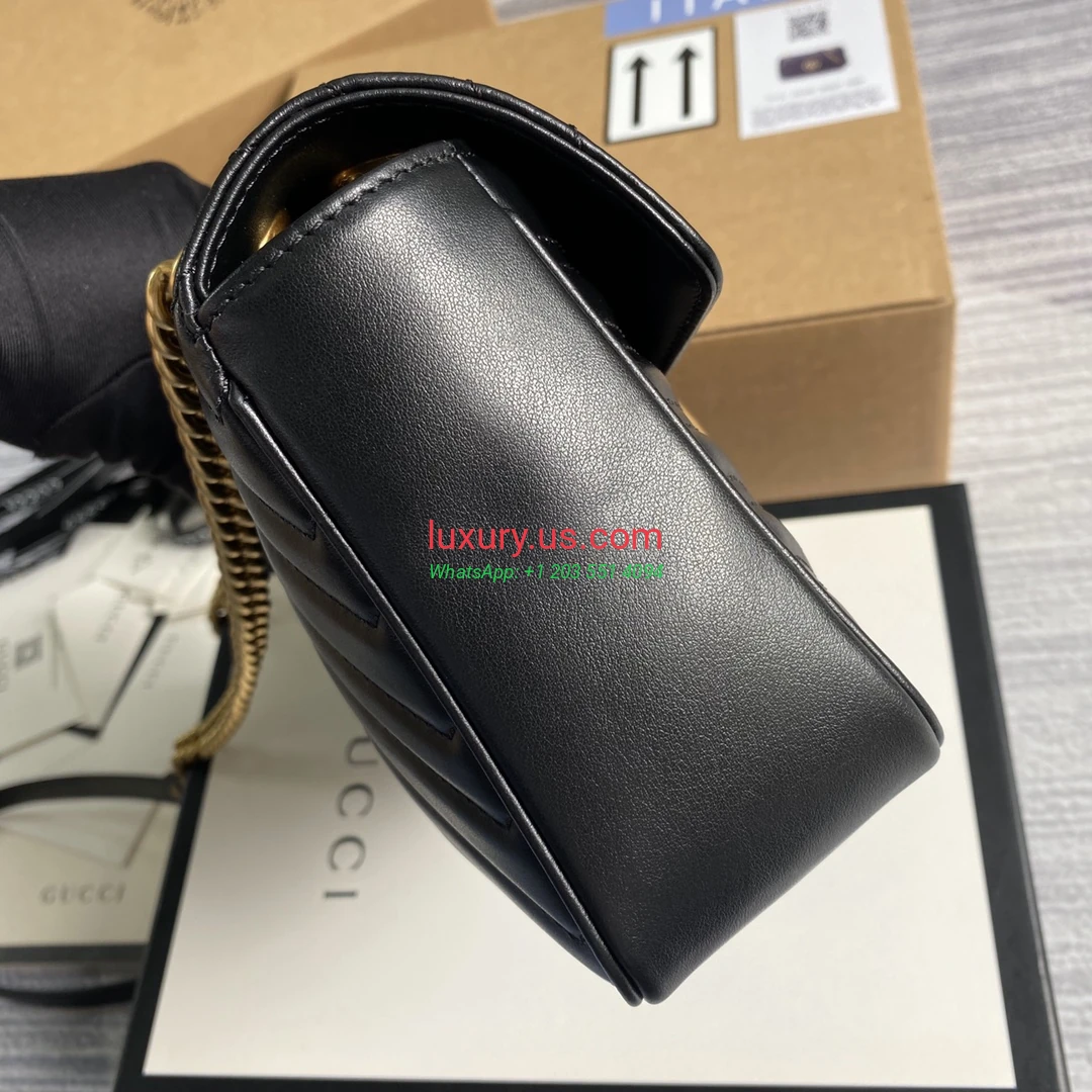 GUCCI GG Marmont G443497 Black 26cm 26x15x7 cm - Replica Bag high-quality replicas, exquisite design, perfect details. GUCCI GG Marmont G443497 Black 26cm 26x15x7 cm - Replica Bag high-quality replicas, exquisite design, perfect details.