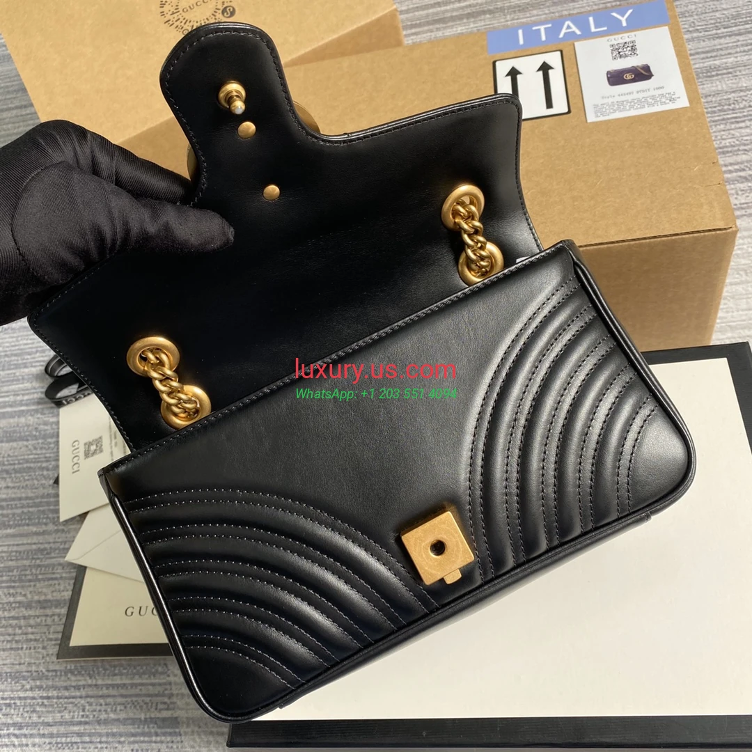 GUCCI GG Marmont G443497 Black 26cm 26x15x7 cm - Replica Bag high-quality replicas, exquisite design, perfect details. GUCCI GG Marmont G443497 Black 26cm 26x15x7 cm - Replica Bag high-quality replicas, exquisite design, perfect details.