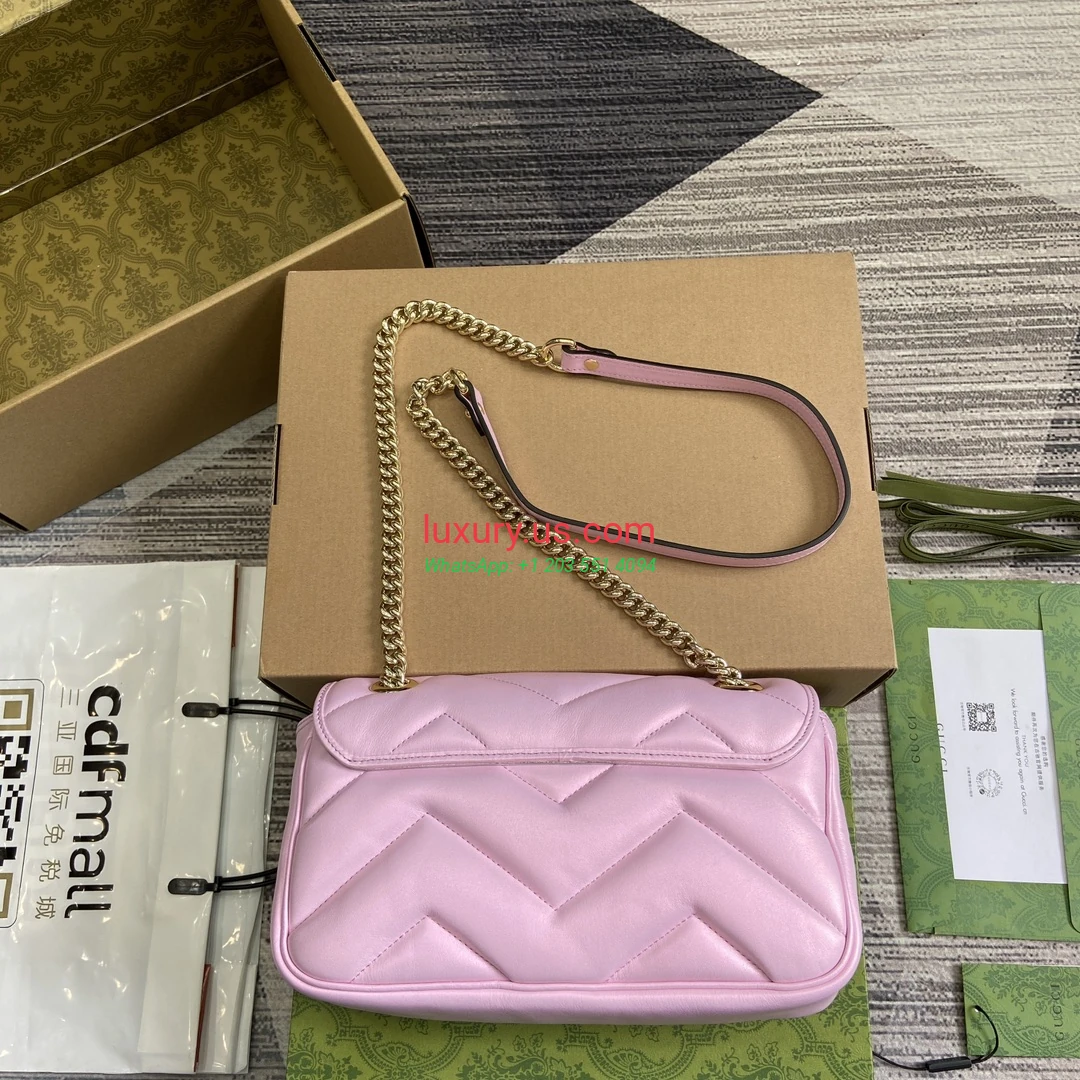 GUCCI GG Marmont G443497 Pink 26cm 15x26x7 cm Iridescent Pink - Replica Bag high-quality replicas, exquisite design, perfect details. GUCCI GG Marmont G443497 Pink 26cm 15x26x7 cm Iridescent Pink - Replica Bag high-quality replicas, exquisite design, perfect details.