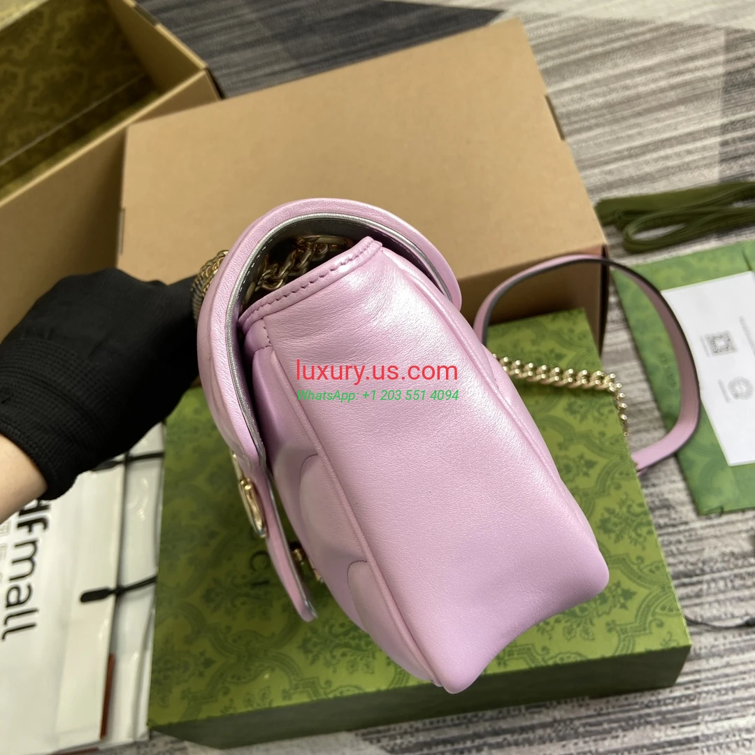 GUCCI GG Marmont G443497 Pink 26cm 15x26x7 cm Iridescent Pink - Replica Bag high-quality replicas, exquisite design, perfect details. GUCCI GG Marmont G443497 Pink 26cm 15x26x7 cm Iridescent Pink - Replica Bag high-quality replicas, exquisite design, perfect details.