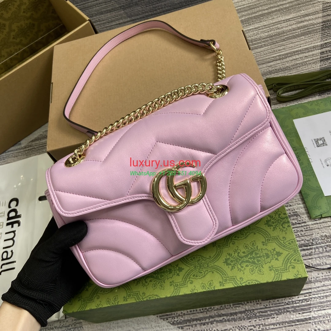 GUCCI GG Marmont G443497 Pink 26cm 15x26x7 cm Iridescent Pink - Replica Bag high-quality replicas, exquisite design, perfect details. GUCCI GG Marmont G443497 Pink 26cm 15x26x7 cm Iridescent Pink - Replica Bag high-quality replicas, exquisite design, perfect details.