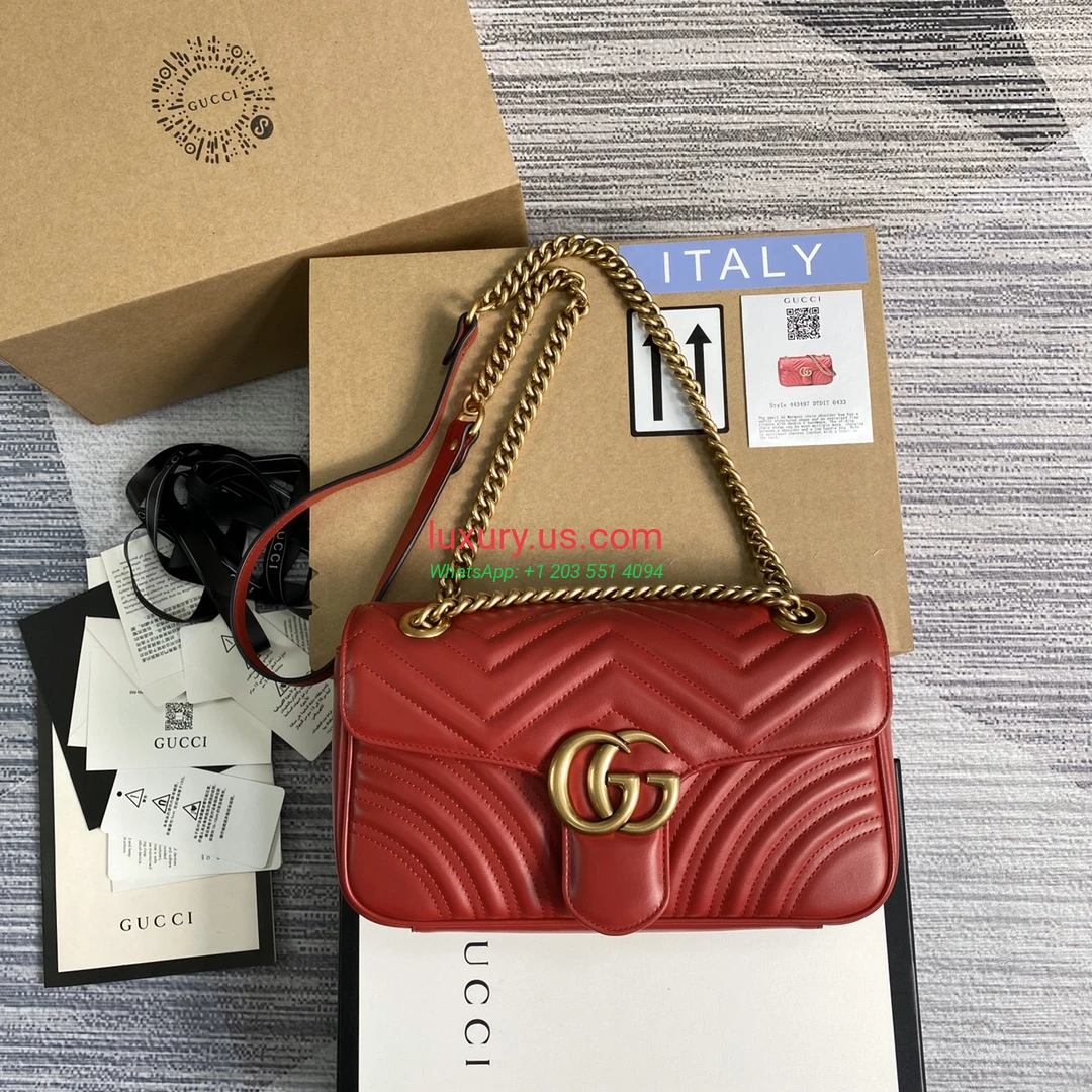 GUCCI GG Marmont G443497 Red 26cm 26x15x7 cm - Replica Bag high-quality replicas, exquisite design, perfect details. GUCCI GG Marmont G443497 Red 26cm 26x15x7 cm - Replica Bag high-quality replicas, exquisite design, perfect details.