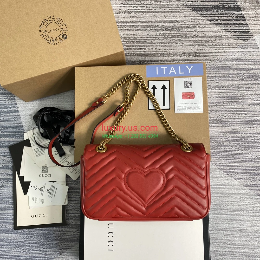 GUCCI GG Marmont G443497 Red 26cm 26x15x7 cm - Replica Bag high-quality replicas, exquisite design, perfect details. GUCCI GG Marmont G443497 Red 26cm 26x15x7 cm - Replica Bag high-quality replicas, exquisite design, perfect details.
