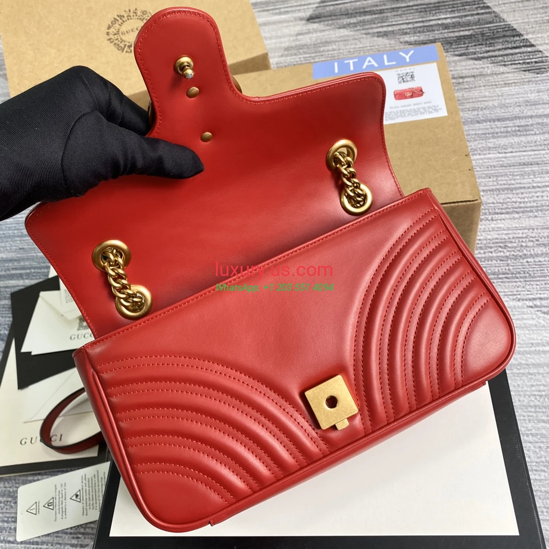 GUCCI GG Marmont G443497 Red 26cm 26x15x7 cm - Replica Bag high-quality replicas, exquisite design, perfect details. GUCCI GG Marmont G443497 Red 26cm 26x15x7 cm - Replica Bag high-quality replicas, exquisite design, perfect details.