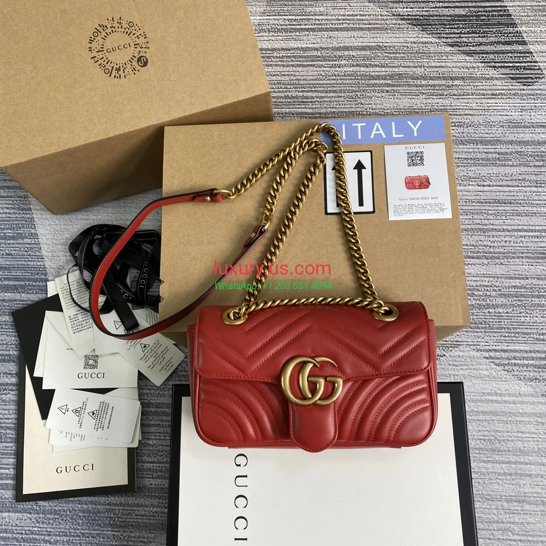 GUCCI GG Marmont G446744 Red 22cm 22x13x6 cm - Replica Bag high-quality replicas, exquisite design, perfect details. GUCCI GG Marmont G446744 Red 22cm 22x13x6 cm - Replica Bag high-quality replicas, exquisite design, perfect details.