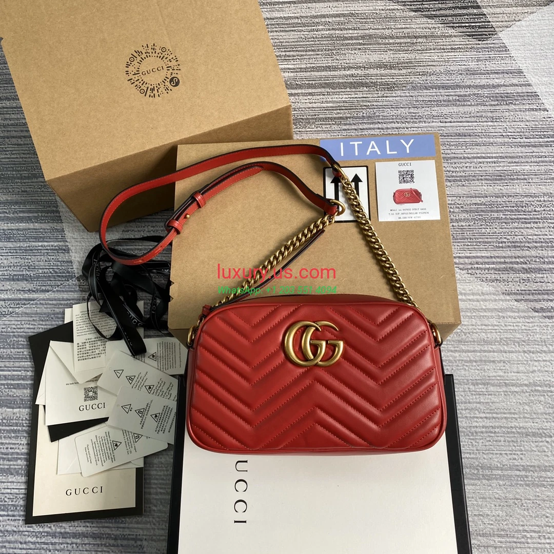 GUCCI GG Marmont G447632 Red 24cm 24x13x7 cm - Replica Bag high-quality replicas, exquisite design, perfect details. GUCCI GG Marmont G447632 Red 24cm 24x13x7 cm - Replica Bag high-quality replicas, exquisite design, perfect details.