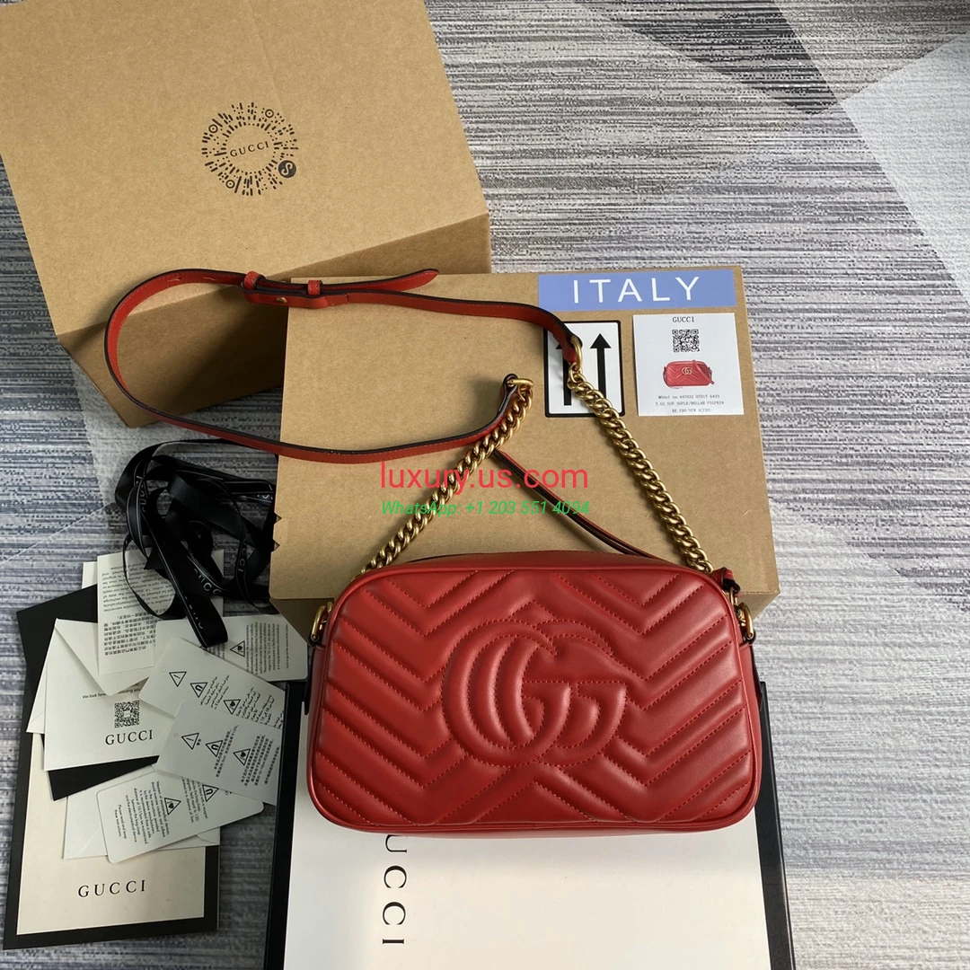 GUCCI GG Marmont G447632 Red 24cm 24x13x7 cm - Replica Bag high-quality replicas, exquisite design, perfect details. GUCCI GG Marmont G447632 Red 24cm 24x13x7 cm - Replica Bag high-quality replicas, exquisite design, perfect details.