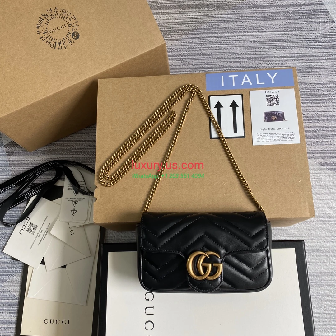 GUCCI GG Marmont G476433 Black 16.5cm 16.5x10x5 cm - Replica Bag high-quality replicas, exquisite design, perfect details. GUCCI GG Marmont G476433 Black 16.5cm 16.5x10x5 cm - Replica Bag high-quality replicas, exquisite design, perfect details.