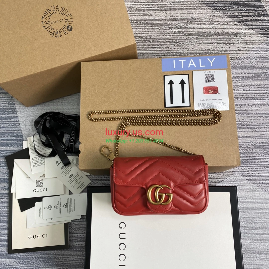 GUCCI GG Marmont G476433 Red 16.5cm 16.5x10x5 cm - Replica Bag high-quality replicas, exquisite design, perfect details. GUCCI GG Marmont G476433 Red 16.5cm 16.5x10x5 cm - Replica Bag high-quality replicas, exquisite design, perfect details.