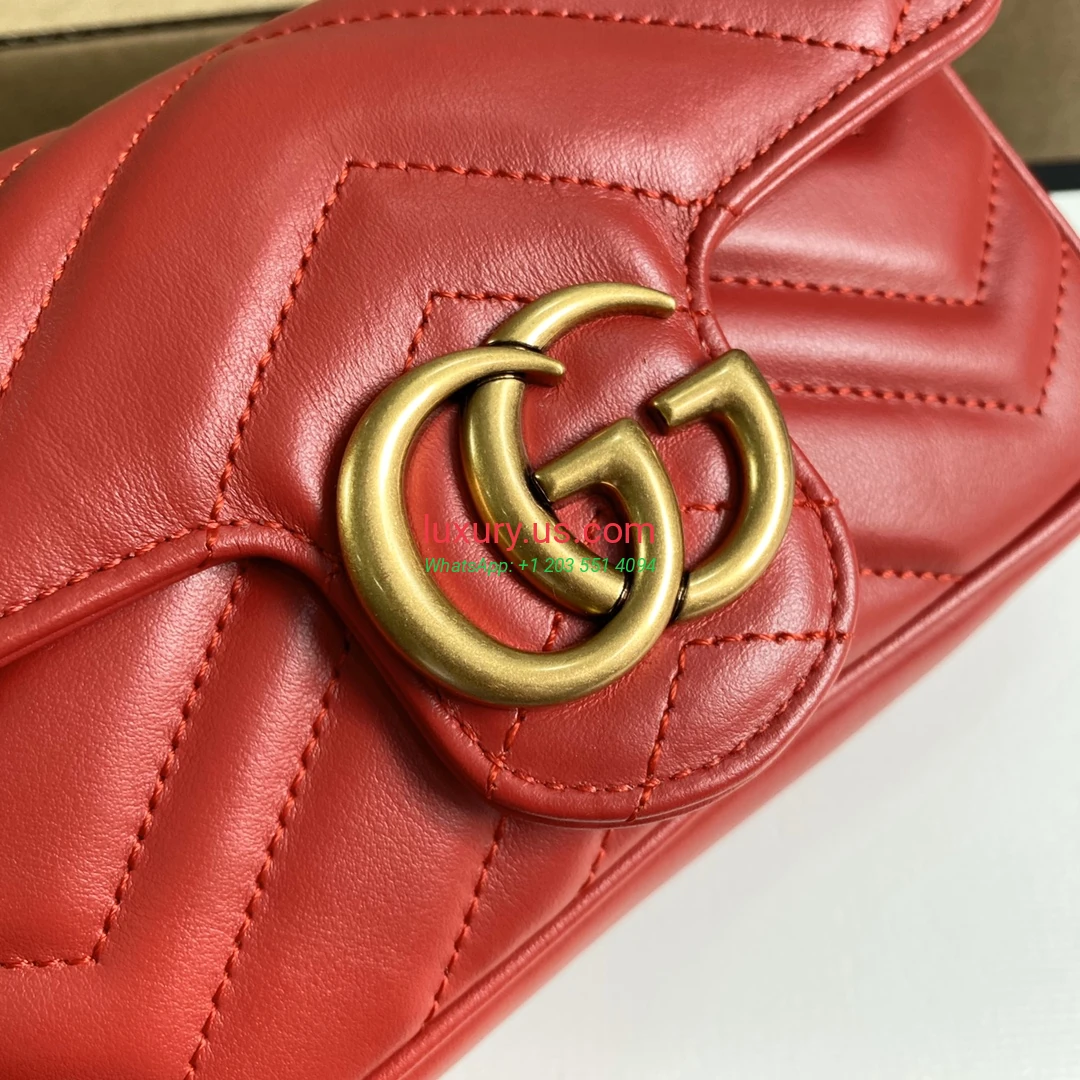 GUCCI GG Marmont G476433 Red 16.5cm 16.5x10x5 cm - Replica Bag high-quality replicas, exquisite design, perfect details. GUCCI GG Marmont G476433 Red 16.5cm 16.5x10x5 cm - Replica Bag high-quality replicas, exquisite design, perfect details.