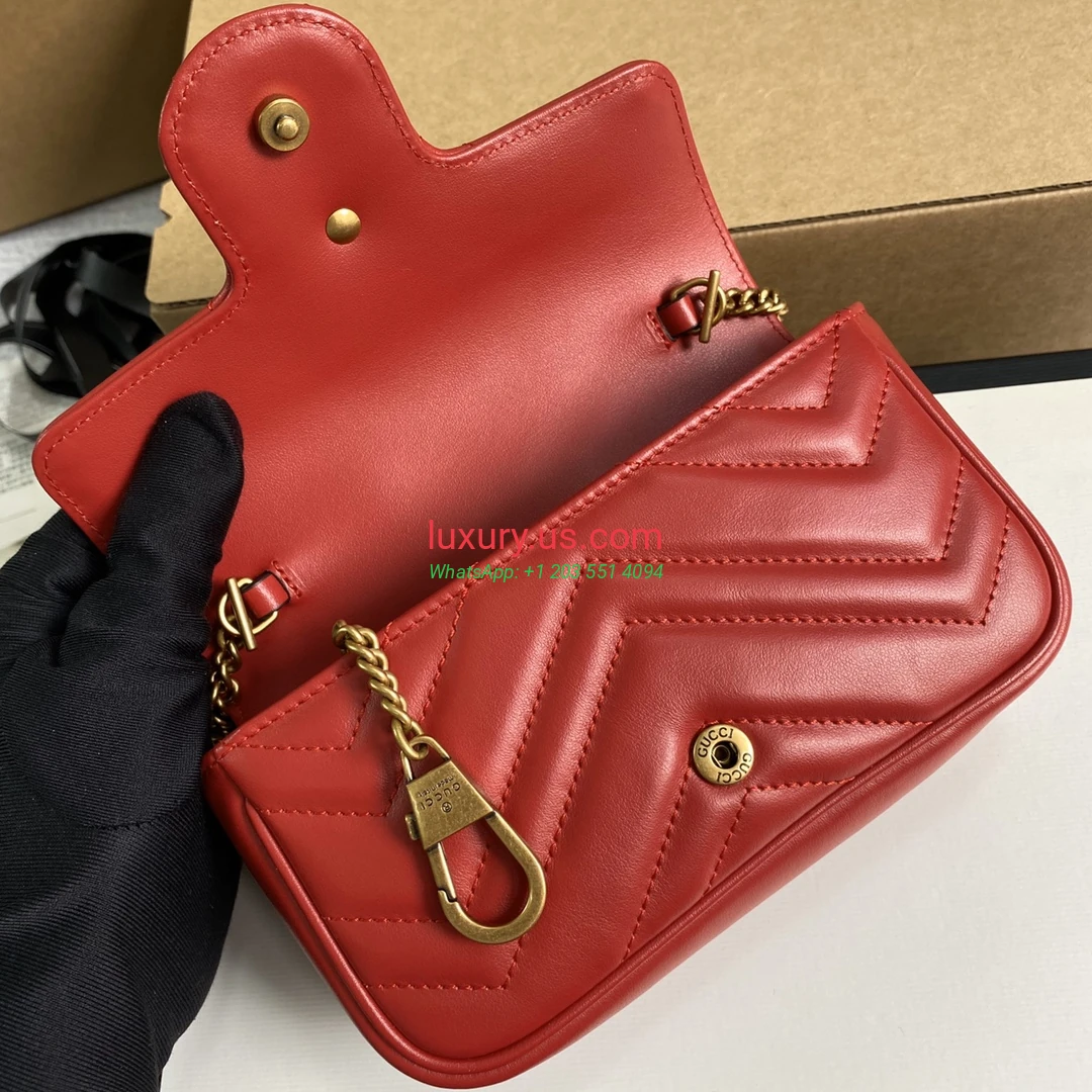 GUCCI GG Marmont G476433 Red 16.5cm 16.5x10x5 cm - Replica Bag high-quality replicas, exquisite design, perfect details. GUCCI GG Marmont G476433 Red 16.5cm 16.5x10x5 cm - Replica Bag high-quality replicas, exquisite design, perfect details.