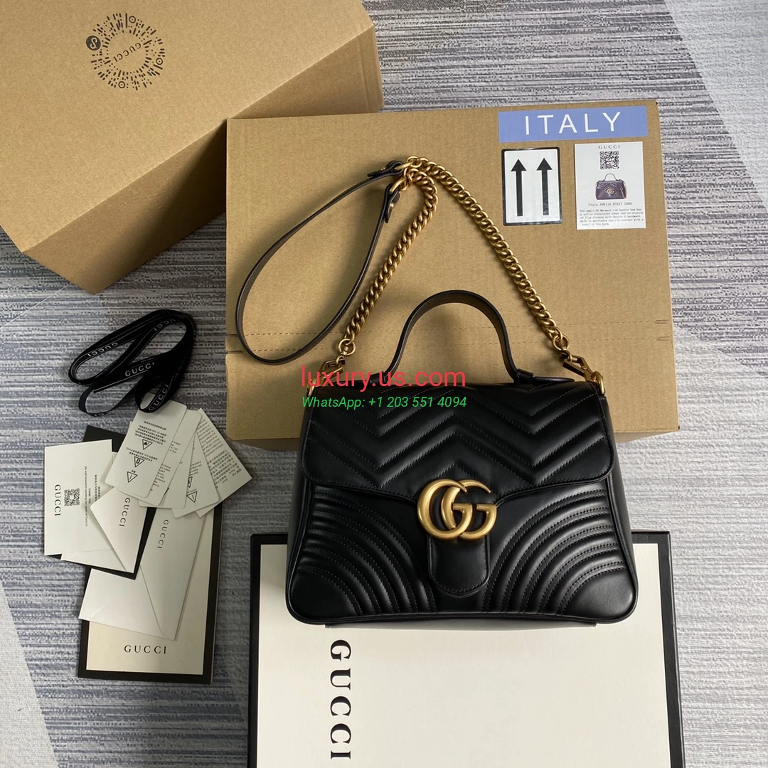 GUCCI GG Marmont G498110 Black 27cm 27x19x10.5 cm - Replica Bag high-quality replicas, exquisite design, perfect details. GUCCI GG Marmont G498110 Black 27cm 27x19x10.5 cm - Replica Bag high-quality replicas, exquisite design, perfect details.