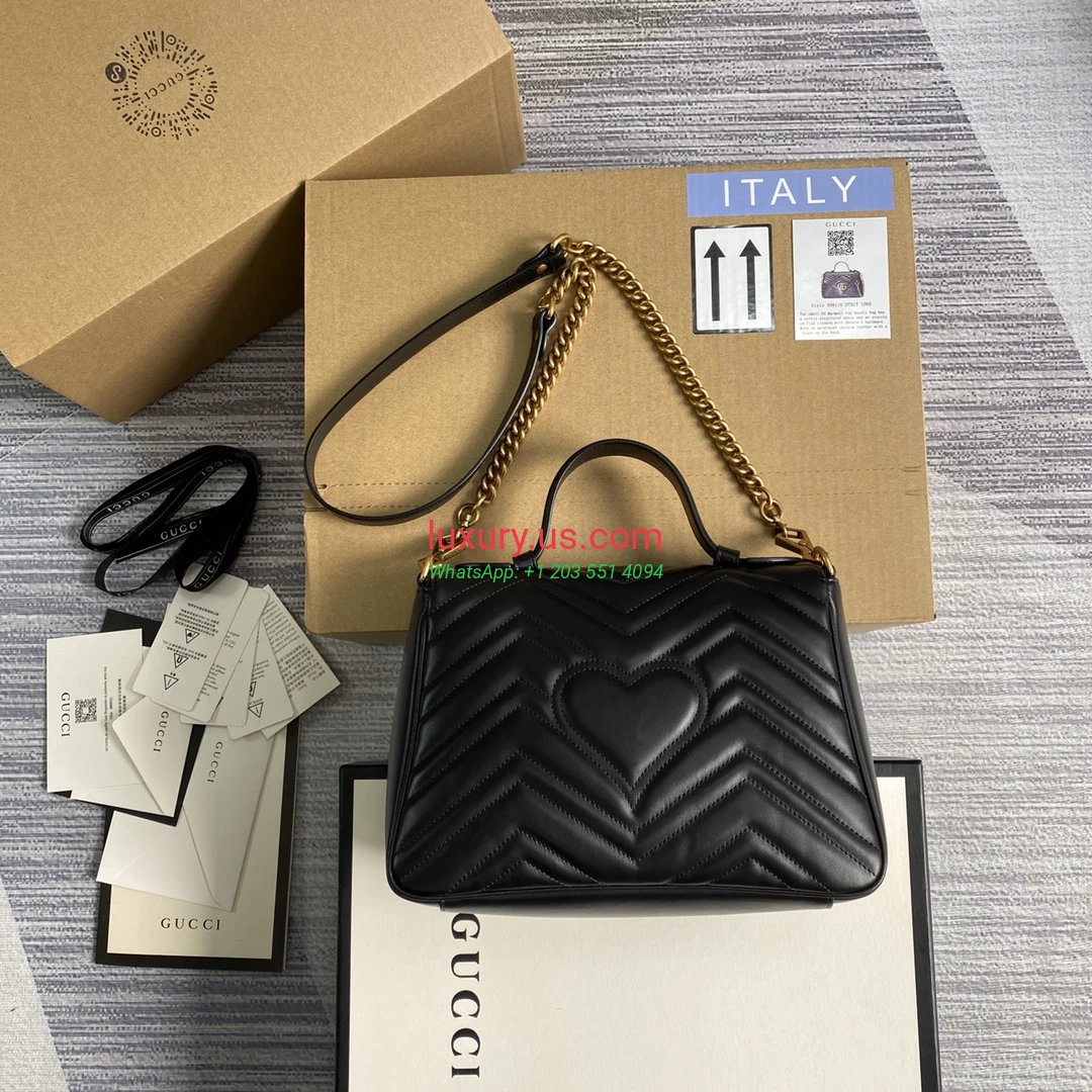 GUCCI GG Marmont G498110 Black 27cm 27x19x10.5 cm - Replica Bag high-quality replicas, exquisite design, perfect details. GUCCI GG Marmont G498110 Black 27cm 27x19x10.5 cm - Replica Bag high-quality replicas, exquisite design, perfect details.