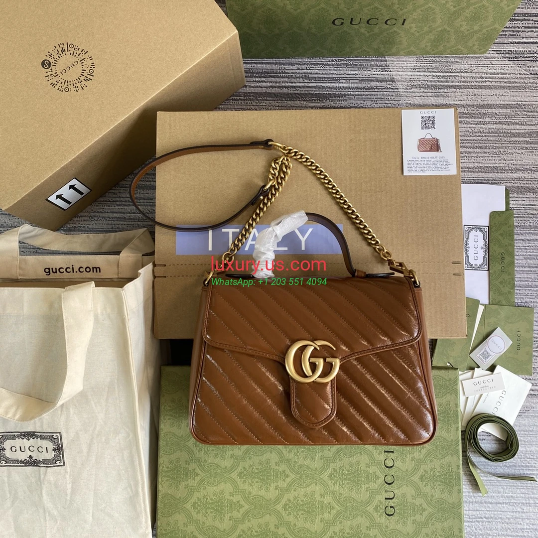 GUCCI GG Marmont G498110 Brown 27cm 27x19x10.5 cm brown - Replica Bag high-quality replicas, exquisite design, perfect details. GUCCI GG Marmont G498110 Brown 27cm 27x19x10.5 cm brown - Replica Bag high-quality replicas, exquisite design, perfect details.