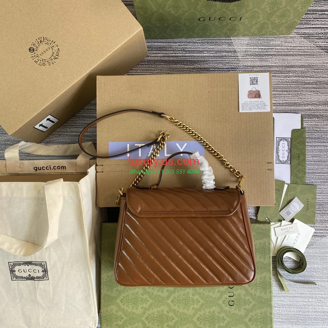 GUCCI GG Marmont G498110 Brown 27cm 27x19x10.5 cm brown - Replica Bag high-quality replicas, exquisite design, perfect details. GUCCI GG Marmont G498110 Brown 27cm 27x19x10.5 cm brown - Replica Bag high-quality replicas, exquisite design, perfect details.