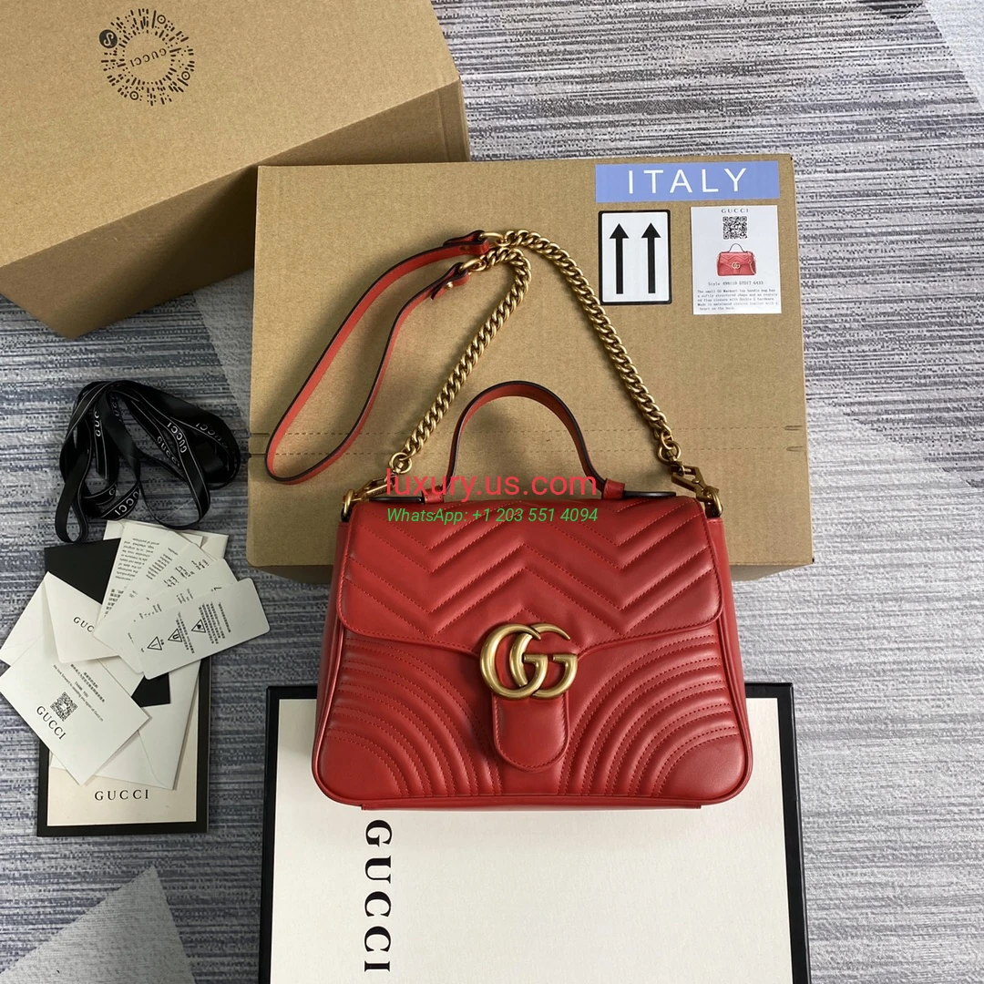 GUCCI GG Marmont G498110 Red 27cm 27x19x10.5 cm - Replica Bag high-quality replicas, exquisite design, perfect details. GUCCI GG Marmont G498110 Red 27cm 27x19x10.5 cm - Replica Bag high-quality replicas, exquisite design, perfect details.