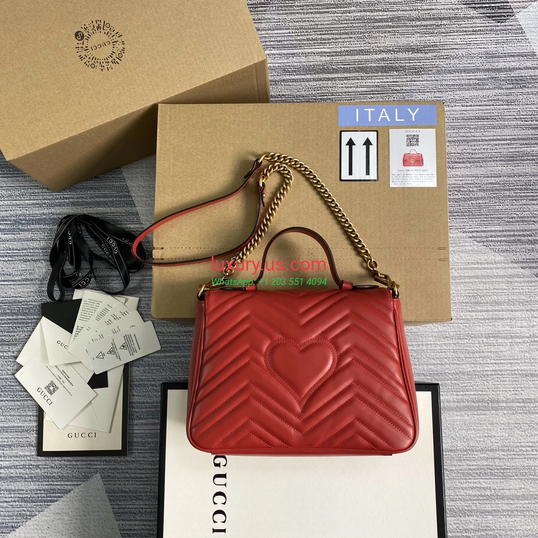 GUCCI GG Marmont G498110 Red 27cm 27x19x10.5 cm - Replica Bag high-quality replicas, exquisite design, perfect details. GUCCI GG Marmont G498110 Red 27cm 27x19x10.5 cm - Replica Bag high-quality replicas, exquisite design, perfect details.