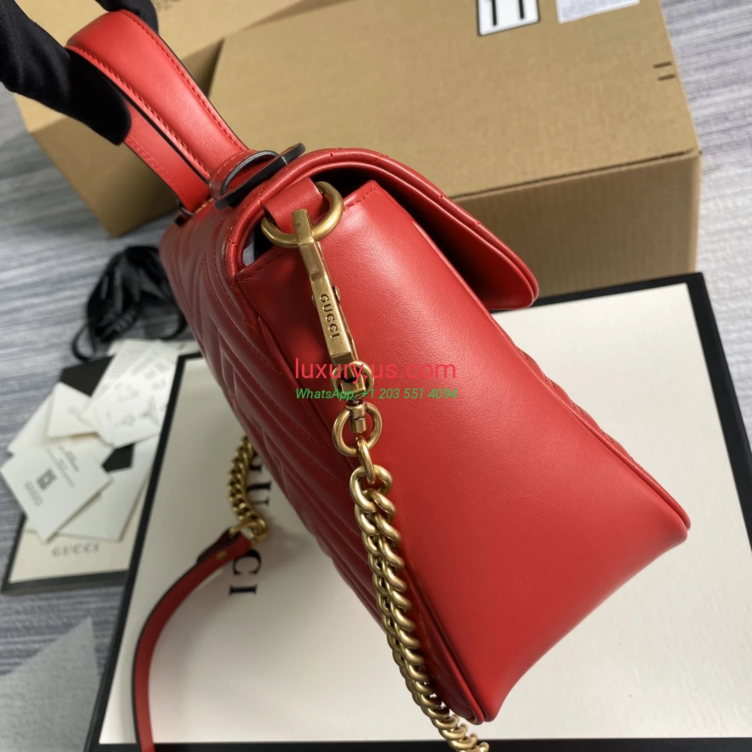 GUCCI GG Marmont G498110 Red 27cm 27x19x10.5 cm - Replica Bag high-quality replicas, exquisite design, perfect details. GUCCI GG Marmont G498110 Red 27cm 27x19x10.5 cm - Replica Bag high-quality replicas, exquisite design, perfect details.