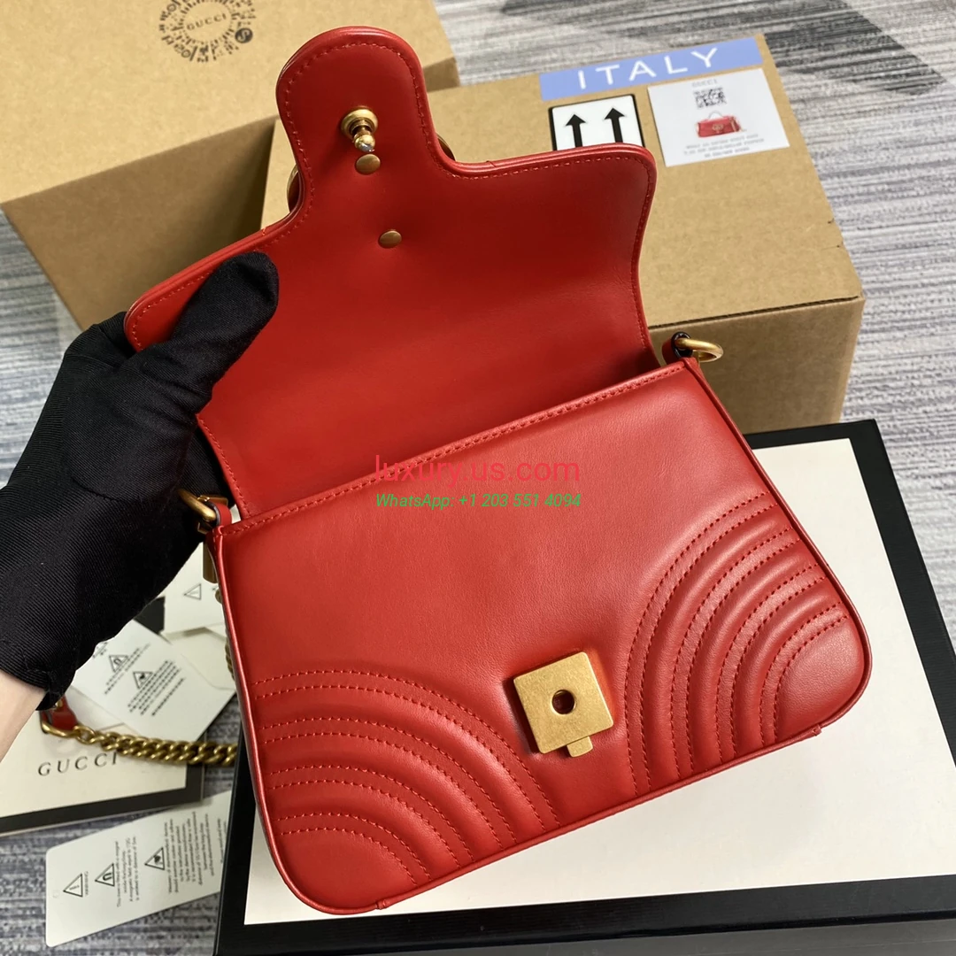 GUCCI GG Marmont G547260 Red 21cm 21x15x8 cm - Replica Bag high-quality replicas, exquisite design, perfect details. GUCCI GG Marmont G547260 Red 21cm 21x15x8 cm - Replica Bag high-quality replicas, exquisite design, perfect details.