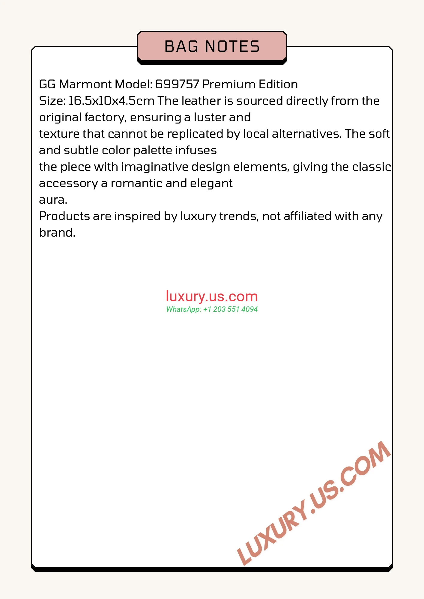 GUCCI GG Marmont G699757 16.5x10x4.5 cm - Replica Bag high-quality replicas, exquisite design, perfect details. GUCCI GG Marmont G699757 16.5x10x4.5 cm - Replica Bag high-quality replicas, exquisite design, perfect details.