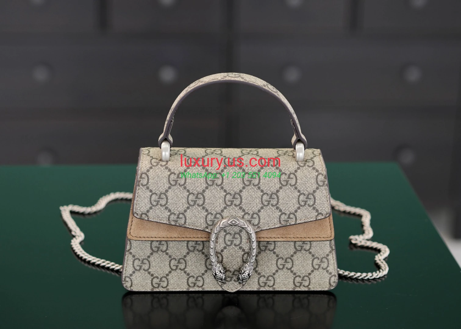 GUCCI Dionysus G739496 Khaki 18cm 18x12x6 cm Khaki - Replica Bag high-quality replicas, exquisite design, perfect details. GUCCI Dionysus G739496 Khaki 18cm 18x12x6 cm Khaki - Replica Bag high-quality replicas, exquisite design, perfect details.
