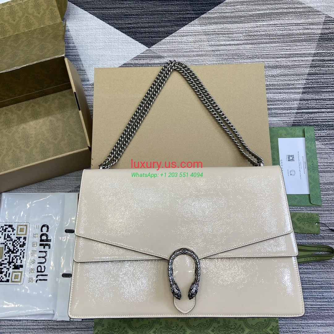 GUCCI Dionysus G793 White 42cm 42x28x12 cm White patent leather - Replica Bag high-quality replicas, exquisite design, perfect details. GUCCI Dionysus G793 White 42cm 42x28x12 cm White patent leather - Replica Bag high-quality replicas, exquisite design, perfect details.