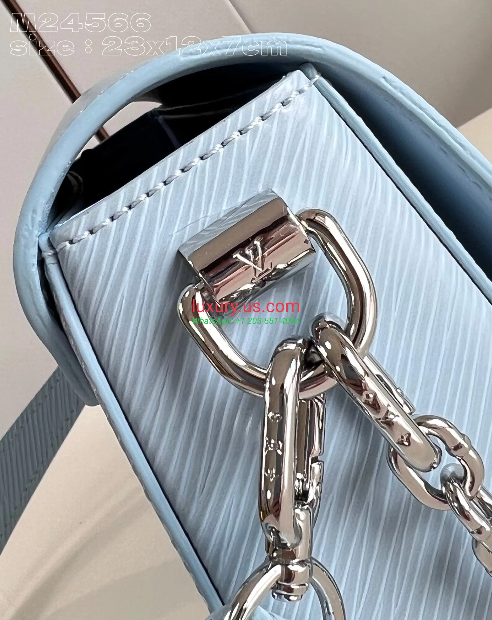 Louis Vuitton Twist M24566 23.5x12x7 cm Sky Blue - Replica Bag high-quality replicas, exquisite design, perfect details. Louis Vuitton Twist M24566 23.5x12x7 cm Sky Blue - Replica Bag high-quality replicas, exquisite design, perfect details.
