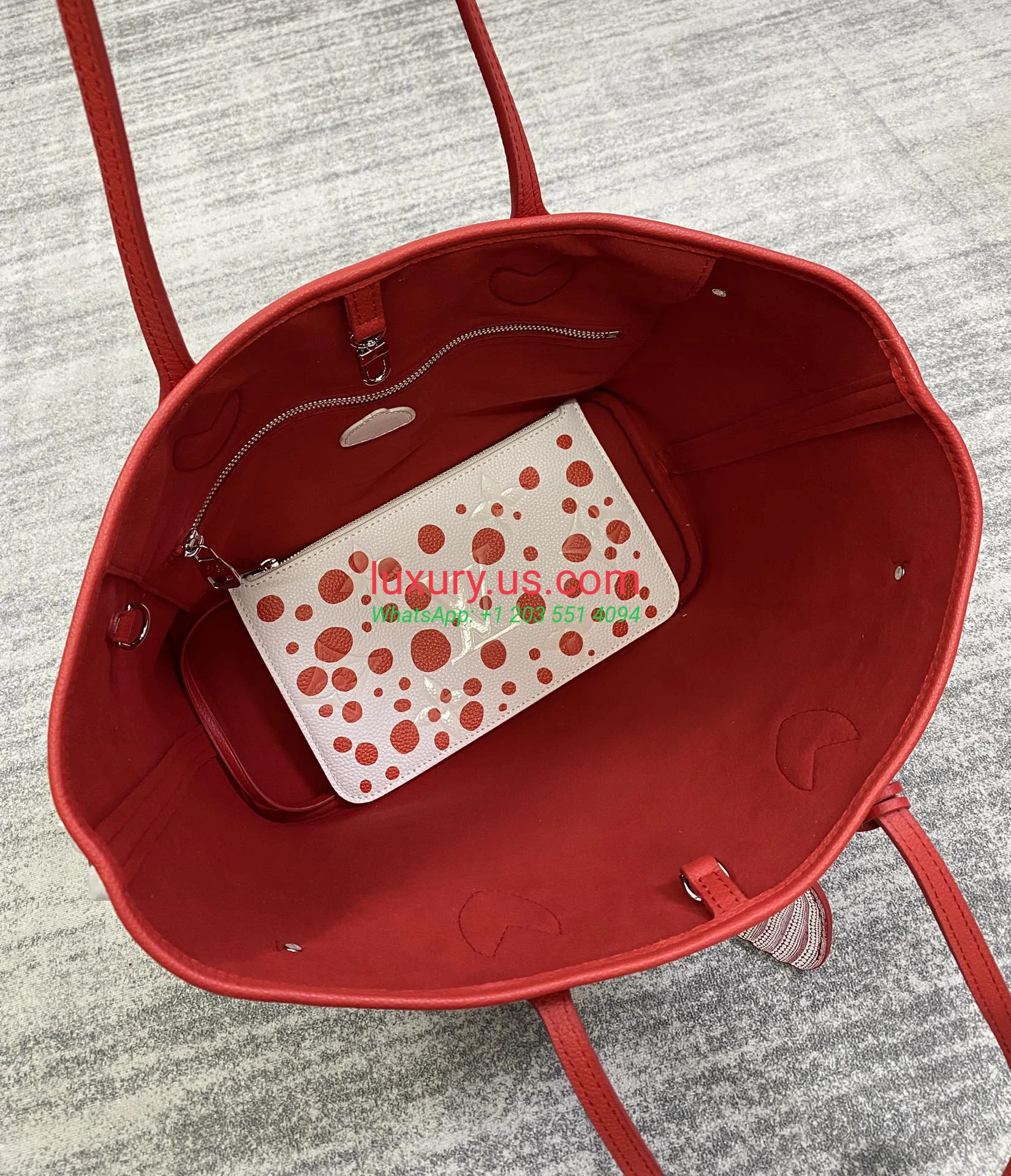 LOUISVUITTON Neverfull M46422 31x28x14 cm Red Polka Dots - Replica Bag high-quality replicas, exquisite design, perfect details. LOUISVUITTON Neverfull M46422 31x28x14 cm Red Polka Dots - Replica Bag high-quality replicas, exquisite design, perfect details.