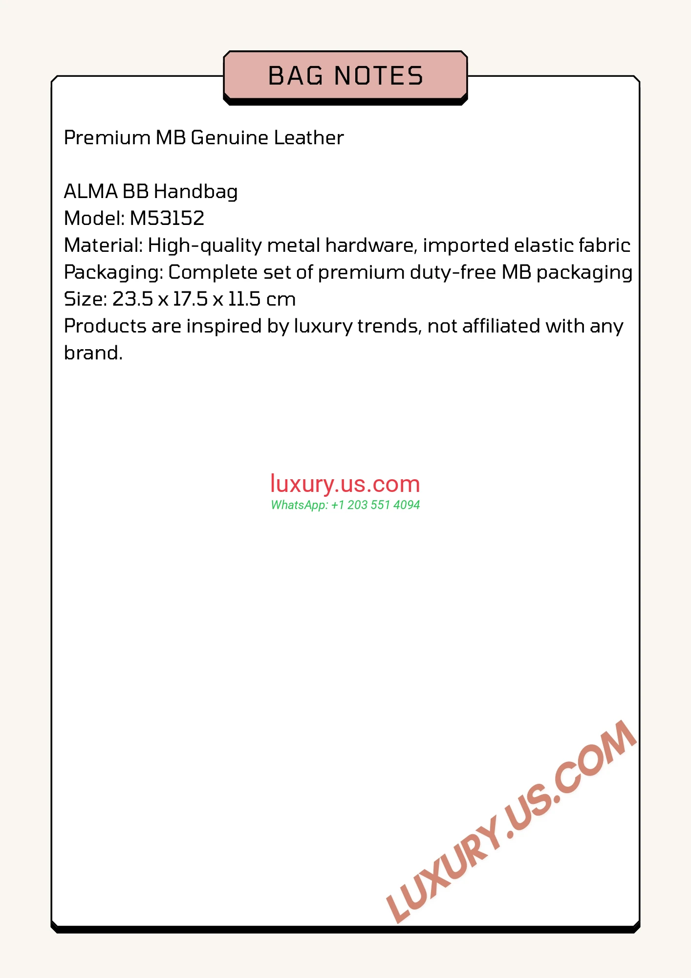 Louis Vuitton Alma M53152 23.5x17.5x11.5 cm - Replica Bag high-quality replicas, exquisite design, perfect details. Louis Vuitton Alma M53152 23.5x17.5x11.5 cm - Replica Bag high-quality replicas, exquisite design, perfect details.